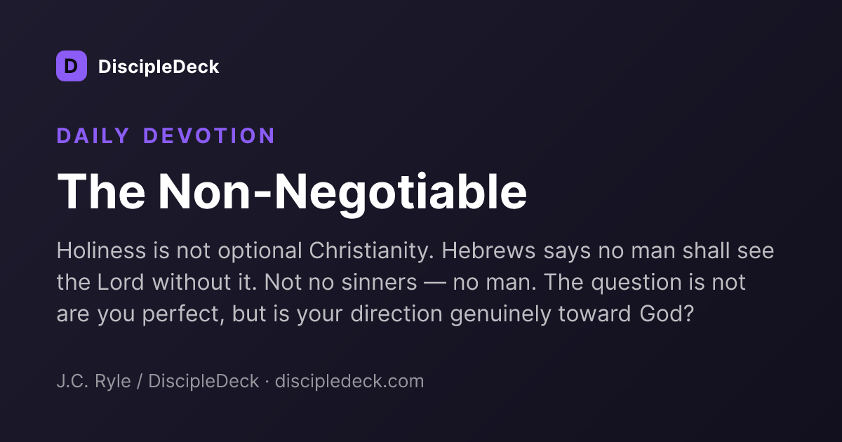 Shareable DiscipleDeck devotional for The Non-Negotiable