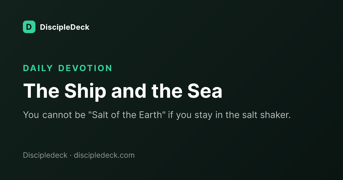 Shareable DiscipleDeck devotional for The Ship and the Sea