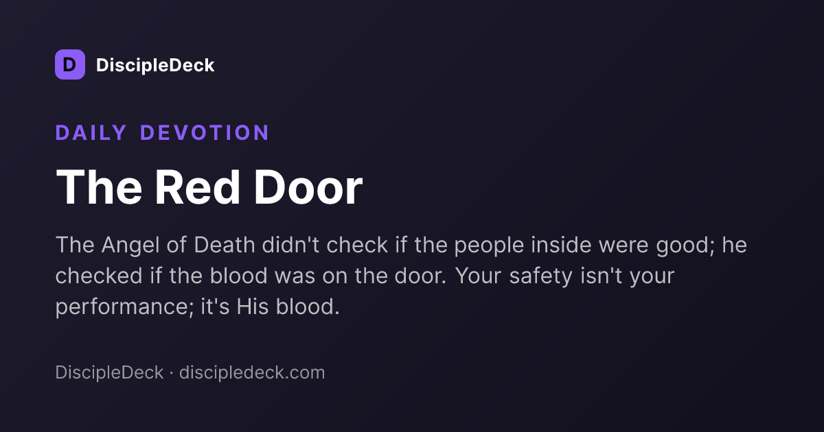 Shareable DiscipleDeck devotional for The Red Door