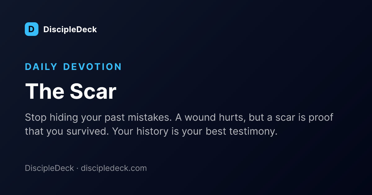 Shareable DiscipleDeck devotional for The Scar