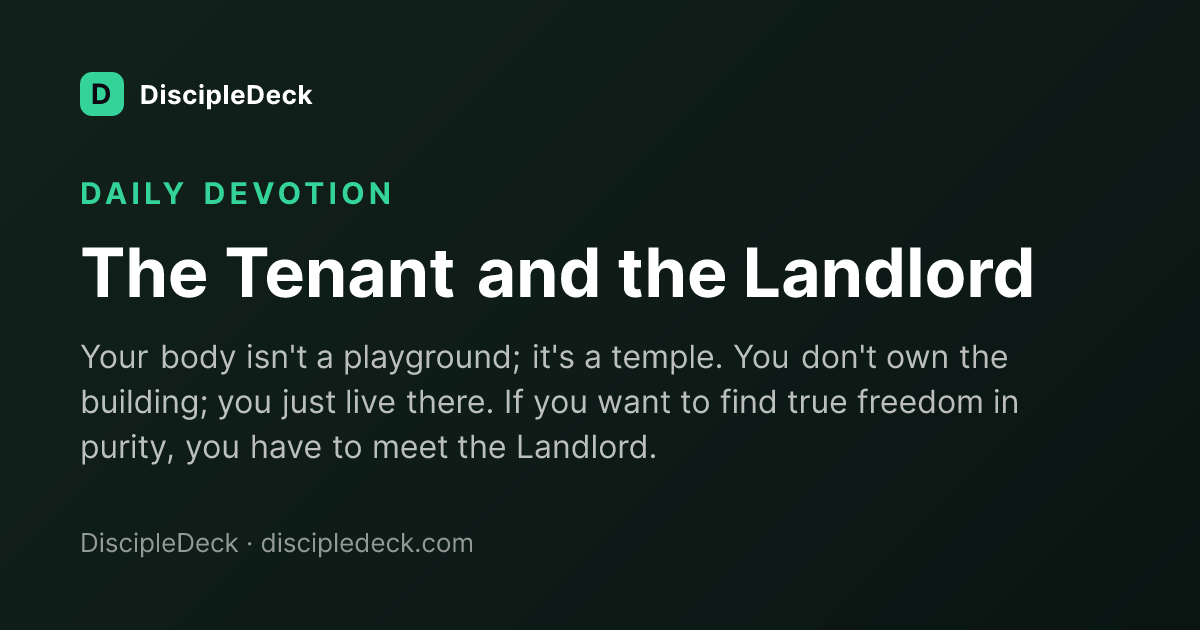 Shareable DiscipleDeck devotional for The Tenant and the Landlord