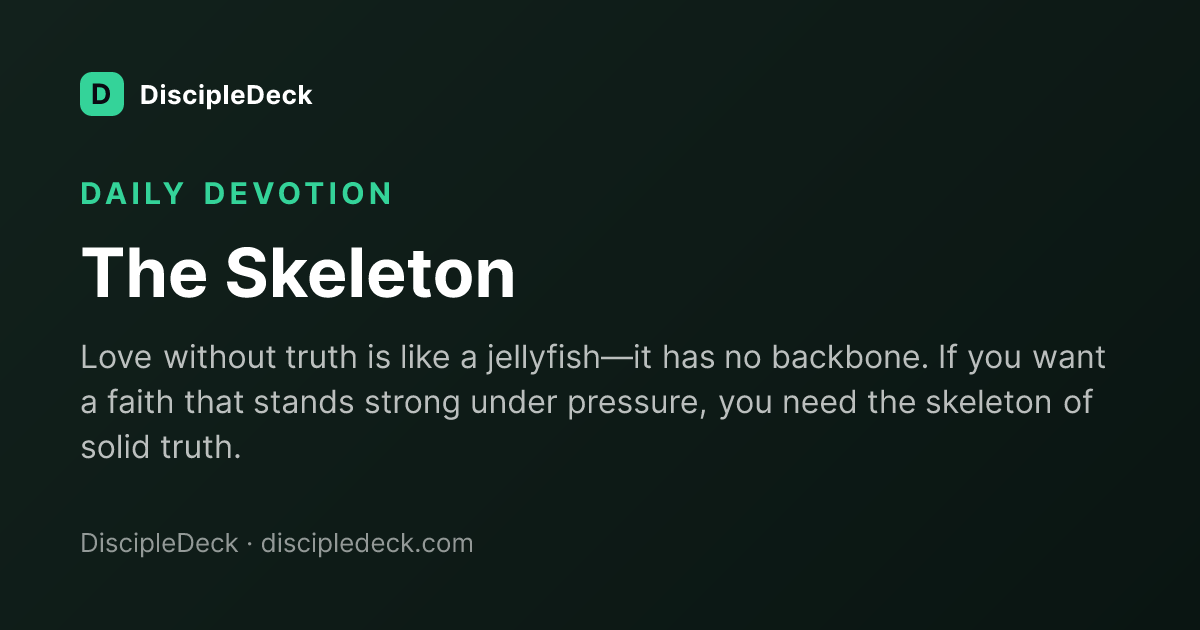 Shareable DiscipleDeck devotional for The Skeleton