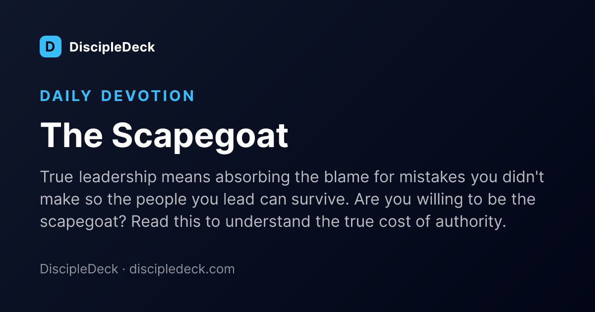 Shareable DiscipleDeck devotional for The Scapegoat