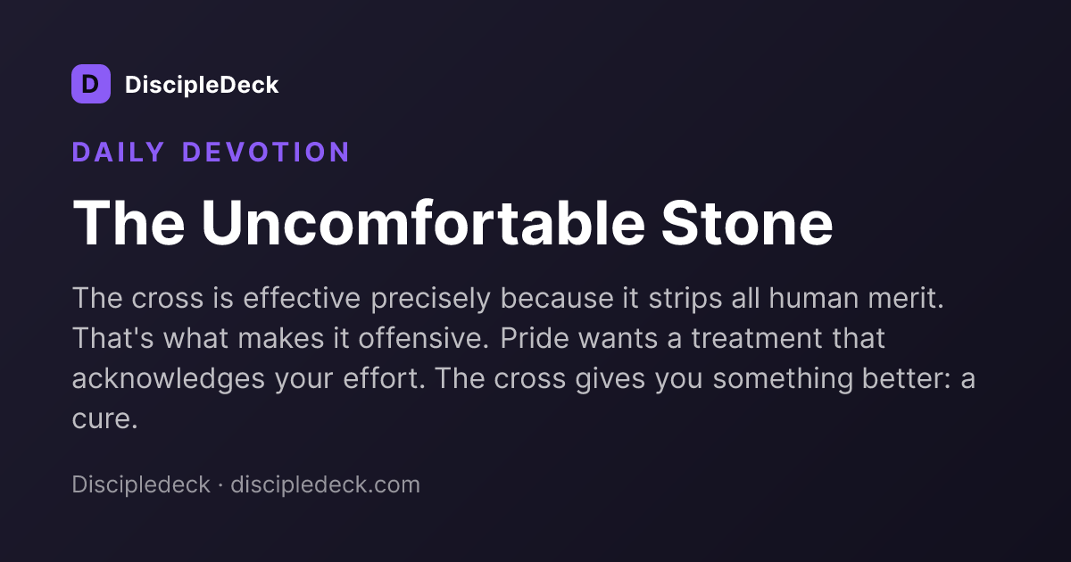 Shareable DiscipleDeck devotional for The Uncomfortable Stone