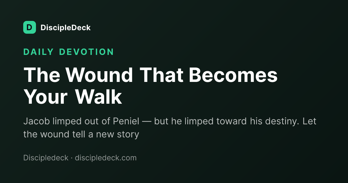 Shareable DiscipleDeck devotional for The Wound That Becomes Your Walk