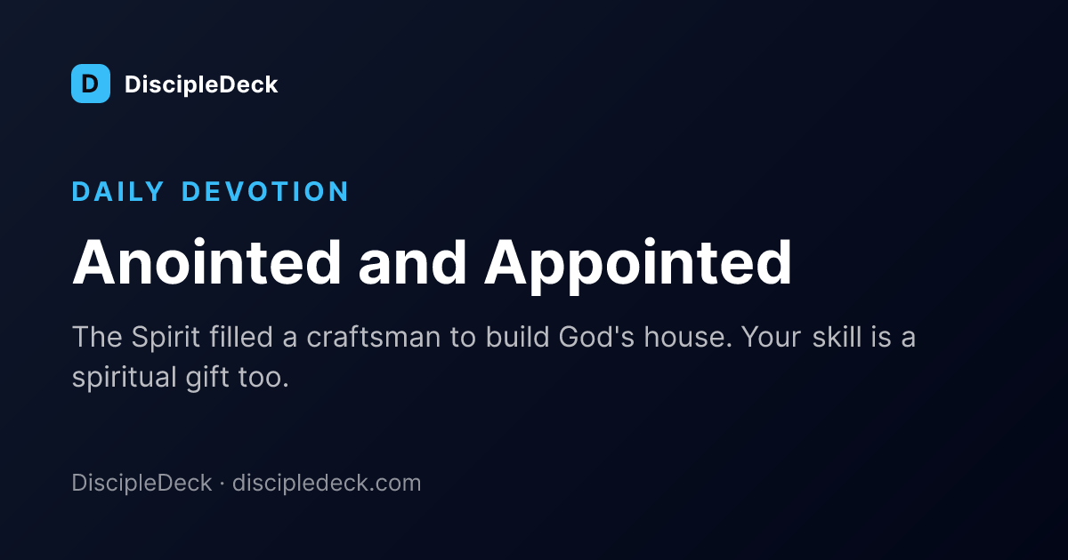 Shareable DiscipleDeck devotional for Anointed and Appointed