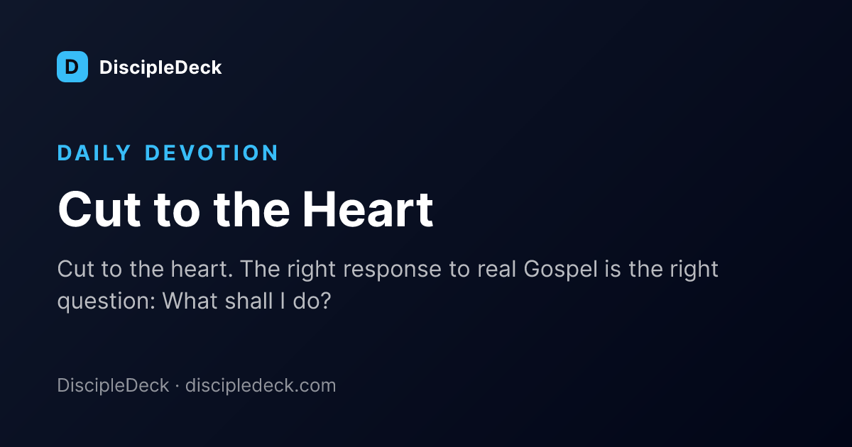 Shareable DiscipleDeck devotional for Cut to the Heart